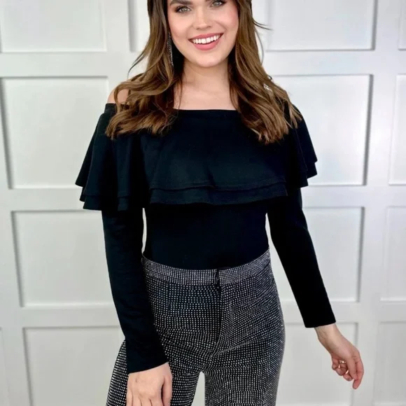 Black and Rhinestone Pants - Picture 3 of 6